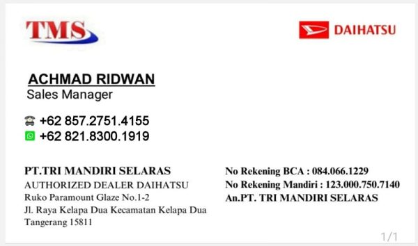 A. Ridwan [Sales Manager]