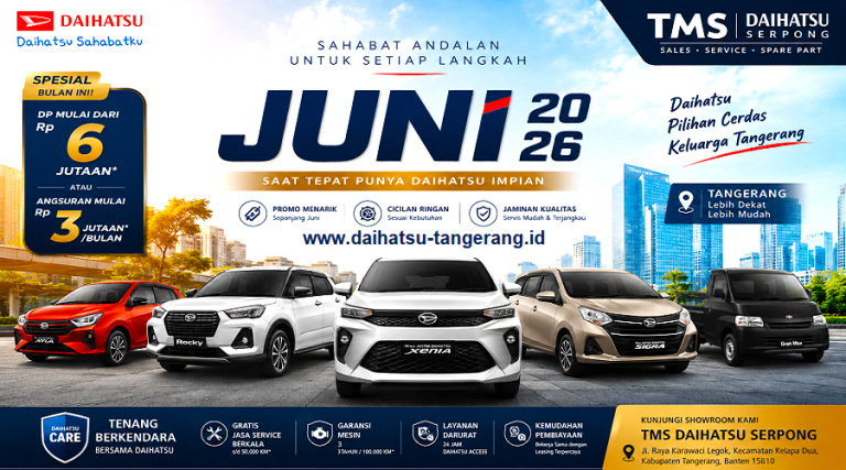 Promo Daihatsu Tangerang Juni 2026: TDP Murah & Cicilan Ringan, Unit Siap Pakai!
