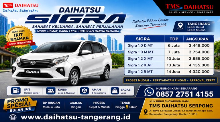 Cicilan Sigra 3 Jutaan: Mobil Keluarga Paling Worth It di Tangerang
